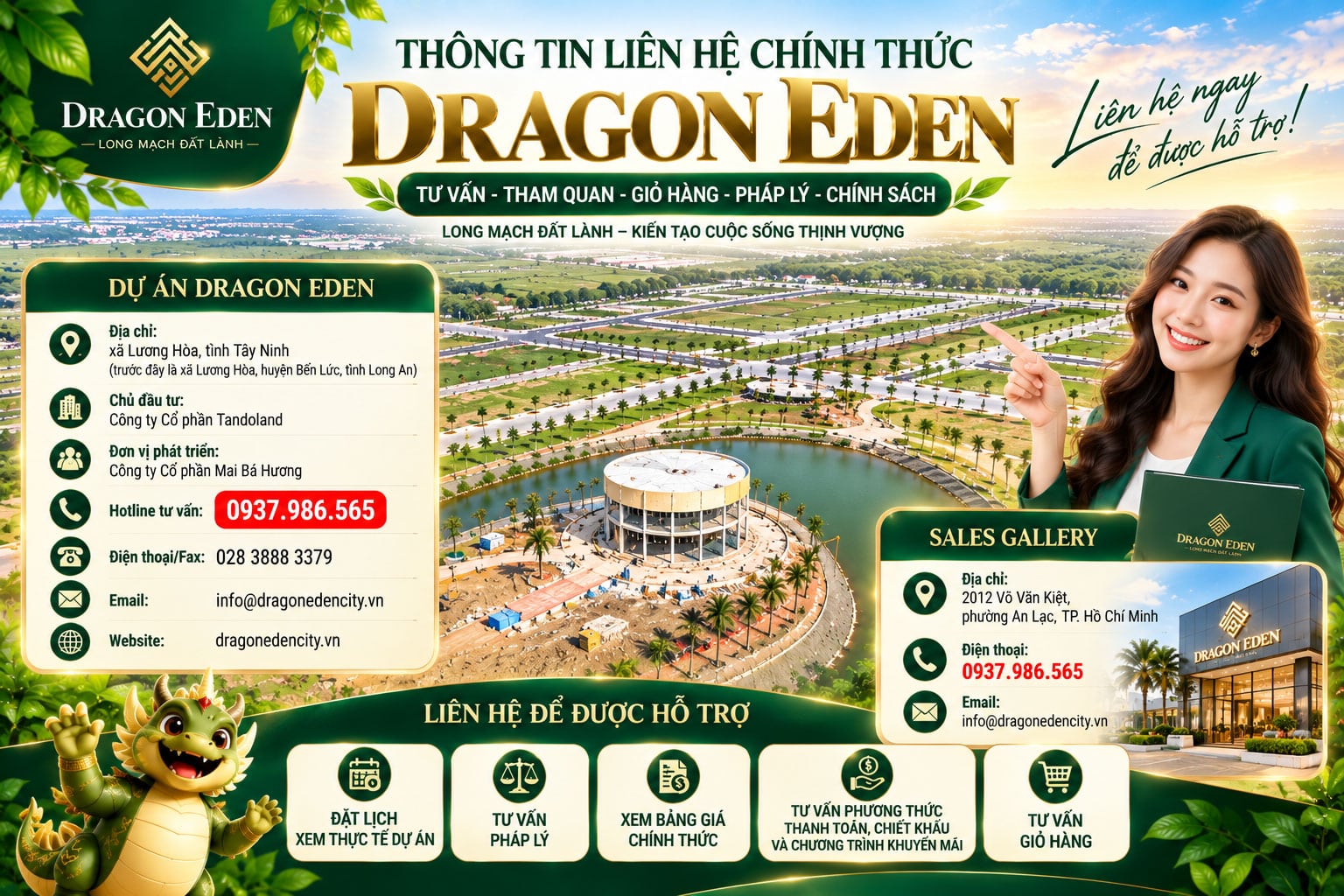 Thông tin liên hệ chính thức dự án Dragon Eden