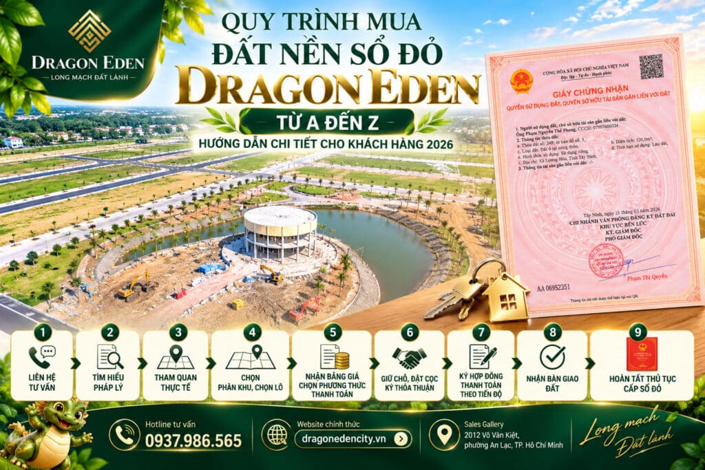 Quy trình mua đất nền sổ đỏ Dragon Eden từ A đến Z